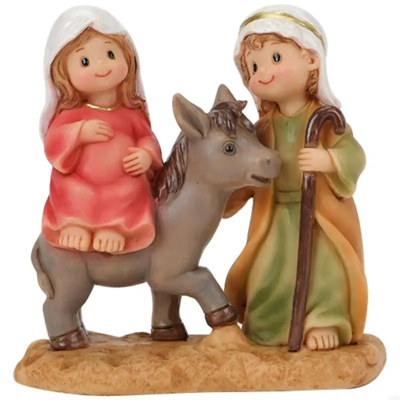 Catholic Holy Family Statue Religious Gift,Christmas Home Decors,Collectables Decorative Figurine Renaissances Sculptures A2BB