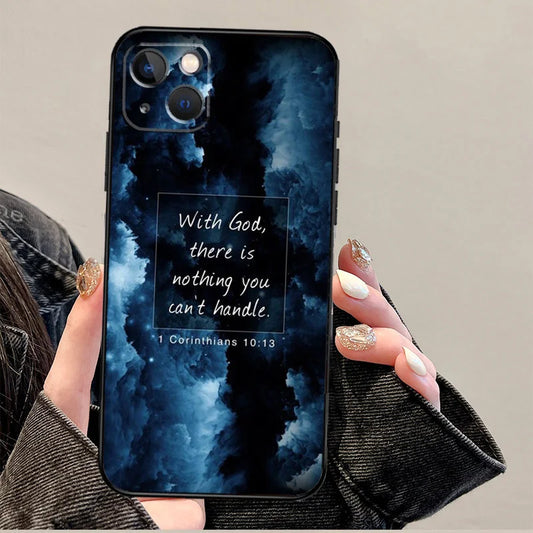 Bible Jesus Christ Christian Quotes Phone Case For iPhone 17 Pro Max 11 14 15 16 Pro Max 12 13 mini 16 Plus 16e 17 Air Cover
