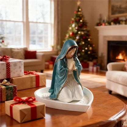 CQMF-Virgin Mary Rosary Holder, Virgin Mary Statue - Blessed Mother Figurine, Gift For Women, Ideal Catholic Home Decor
