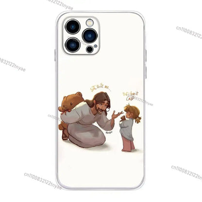 Bible Jesus Christian Verse Phone Case For iPhone 17,16,15,14,13,12,11, Plus,Pro,Max,XR,XS,Plus,E,Mini Transparent Soft Cover