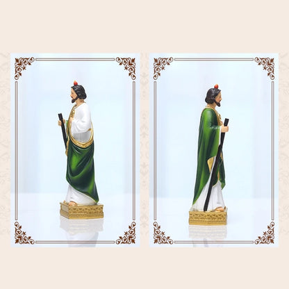 F92B Jude Statue Catholic Christian Hand Painted Holy Religious Figurine for Home Bedroom Church Decoration Gift