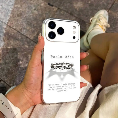Verses Belief Jesus Bible For iPhone 16,13,12,11,17,14,15,Pro,Max,Plus,X,XS,XR,SE,Mini Transparent Soft silicone Case