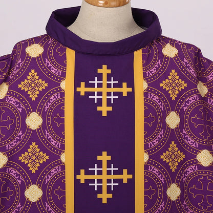 Men's Church Pastor Celebrant Chasuble Priest Vintage Robe Gown Cape Cassock Vestment