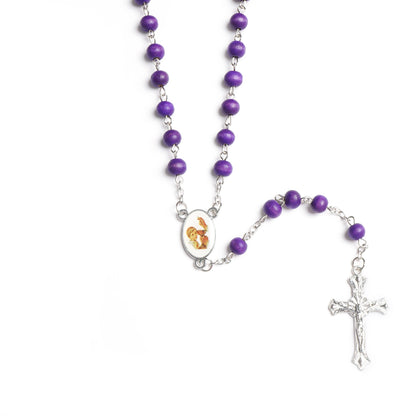 12 Pcs Baptism Party Favors First Communion Scented Wood Rosary Recuerdos de Bautizo Communion