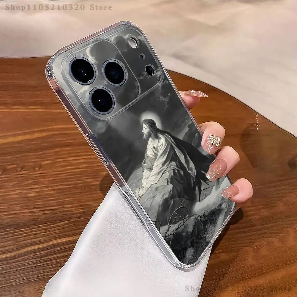 Belief Jesus Bible  Phone Case For iPhone 17,16,15,14,13,12,11 Pro,Max,Plus,XR,Mini,E Clear Full-coverage Soft Cover