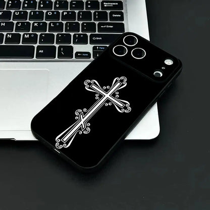 Orthodox Cross Phone Case For IPhone 12-17 Air Plus Pro Max Satin Glossy Colorful Great Gift