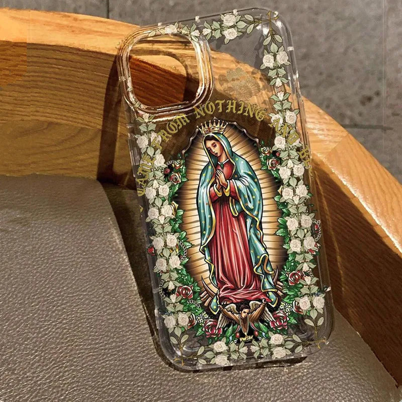 Saint Jesus Print Clear Phone Case For IPhone 16 16E 15 14 13 11 12 Pro Max X XS XR 7 8 16 Plus SE2020 Shockproof Soft TPU Cover