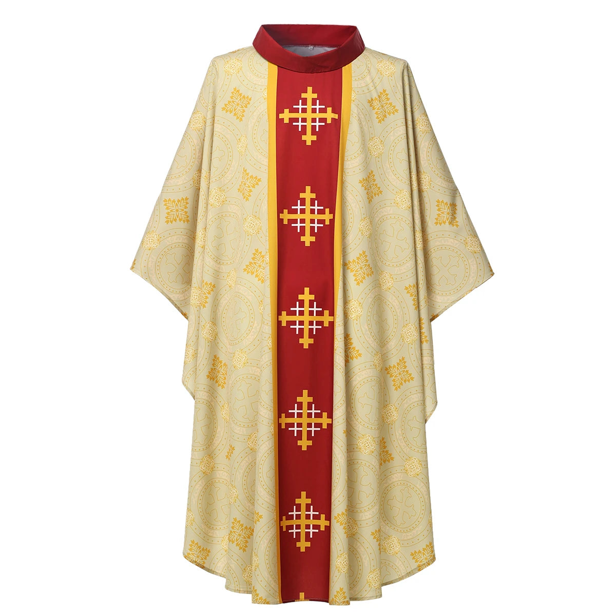 Men's Church Pastor Celebrant Chasuble Priest Vintage Robe Gown Cape Cassock Vestment