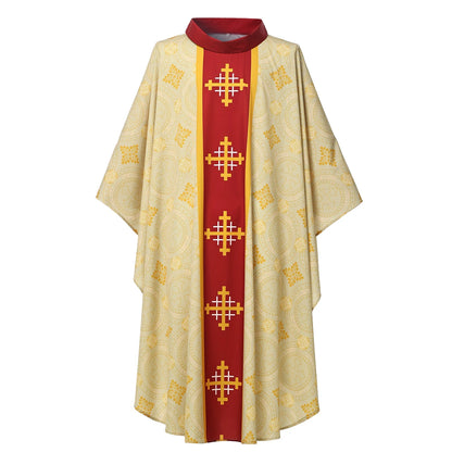 Men's Church Pastor Celebrant Chasuble Priest Vintage Robe Gown Cape Cassock Vestment