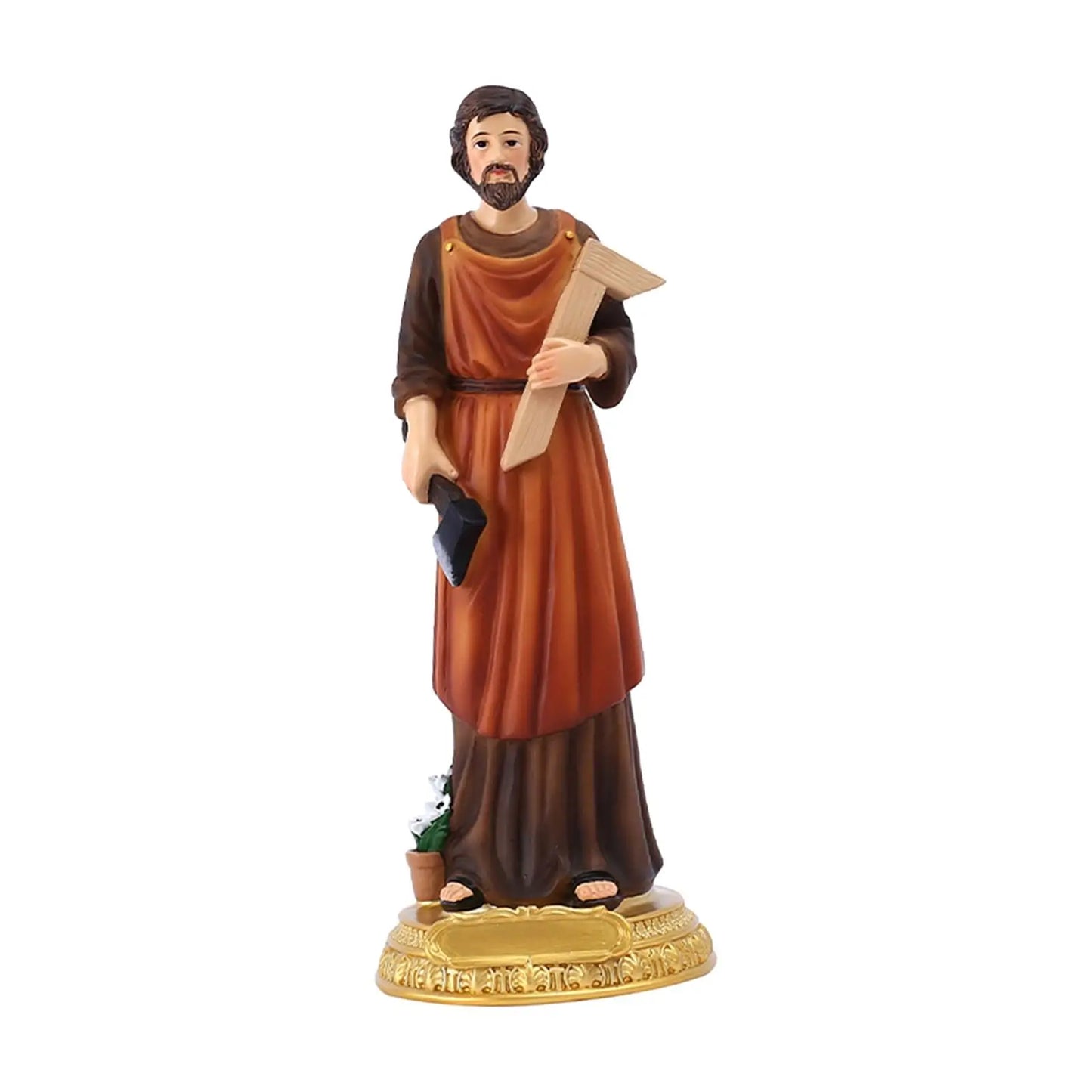 ST Joseph Statue Saint Joseph Figurine Christian Decorative Indoor Decoration Catholic Decor Ornament Sculpture Worker Figure