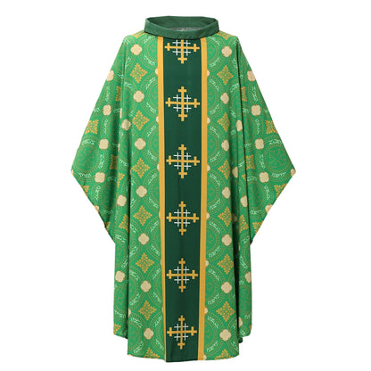 Men's Church Pastor Celebrant Chasuble Priest Vintage Robe Gown Cape Cassock Vestment