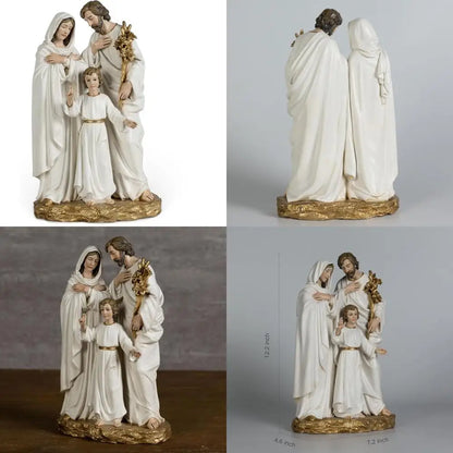 12 Handcrafted Holy Family Nativity, Jesus, Mary, Joseph, Purity & Grace, Home Decor Sculpture