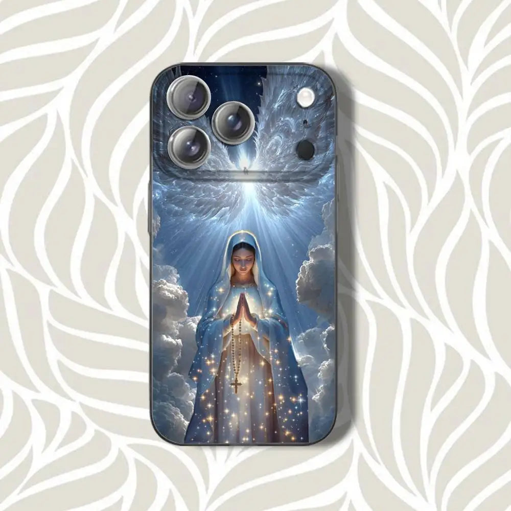 V-Virgen Mary B-BibleS Phone Case For iPhone 16,14,11,17,13,15,12,Air,Plus,Pro,Max,E,Mini Frosted for MagSafe Magnetic Grey