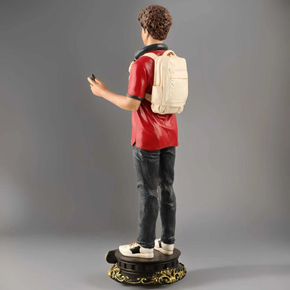 30cm Carlo Acutis Resin Statue Religious Sculpture Ornament for Desktop Home Or Office Decor