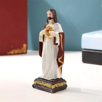 Sacred Mother Holy Father Sculpture Resins Figurine Christian Statue Collectible Ornament Catholic Religious Gift 87HA