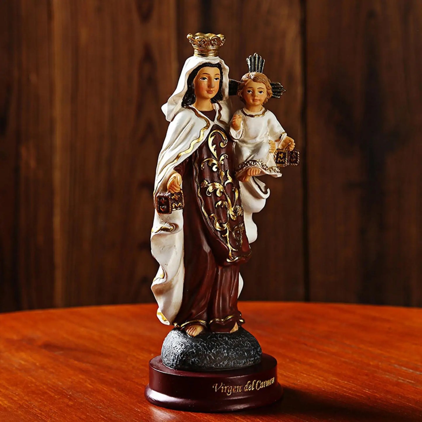 Religious Figurine Resin Virgin Mary Statue and Sculpture,Blessed Virgin Mary Statue,Our Lady of Lourdes Art Pieces Decoration