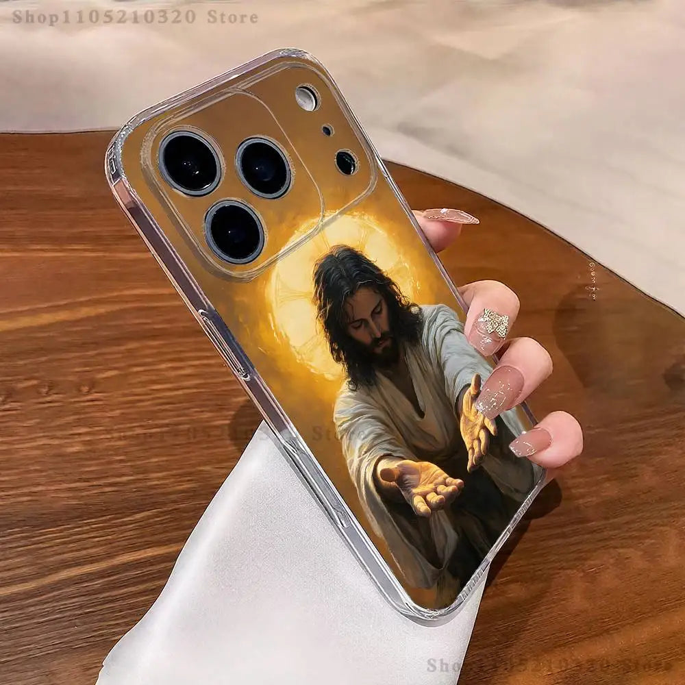 Belief Jesus Bible  Phone Case For iPhone 17,16,15,14,13,12,11 Pro,Max,Plus,XR,Mini,E Clear Full-coverage Soft Cover