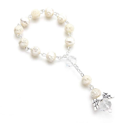 10/20/50pcs Religious Ornaments Religion Catholic Communion Cup Gift Angel Baptism Rosary Bracelet Bead