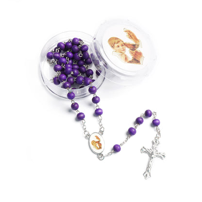 12 Pcs Baptism Party Favors First Communion Scented Wood Rosary Recuerdos de Bautizo Communion