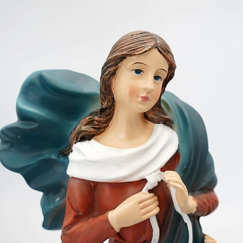 1PC Mary Untier of Knots Statue Home Decoration Our Lady Resin Gifts Catholic Relic Crafts