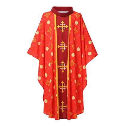 Men's Church Pastor Celebrant Chasuble Priest Vintage Robe Gown Cape Cassock Vestment