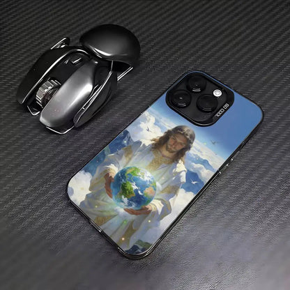 Faith C-Christian R-Religious Jesus Phone Case For iPhone 17, 16,15,14,13,12,11 Plus,Pro Max, Colorful Silver Funda Cover