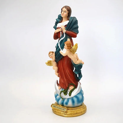 1PC Mary Untier of Knots Statue Home Decoration Our Lady Resin Gifts Catholic Relic Crafts