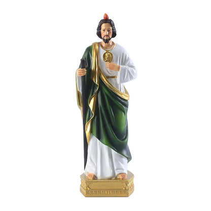 F92B Jude Statue Catholic Christian Hand Painted Holy Religious Figurine for Home Bedroom Church Decoration Gift