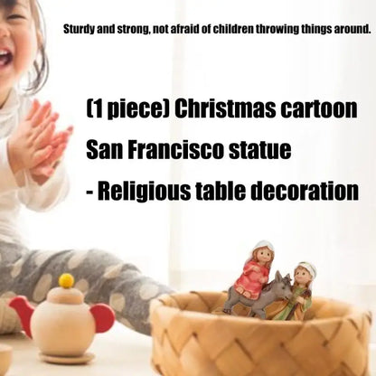 Catholic Holy Family Statue Religious Gift,Christmas Home Decors,Collectables Decorative Figurine Renaissances Sculptures A2BB
