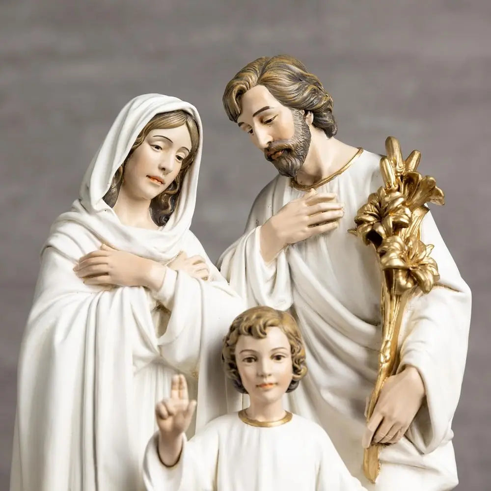 12 Handcrafted Holy Family Nativity, Jesus, Mary, Joseph, Purity & Grace, Home Decor Sculpture
