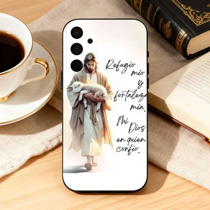 Jesus Bible Verse Spanish  Phone Case For Samsung Galaxy A73,A72,A71,A70,A53,A52,A51,Soft Silicone Black Cover