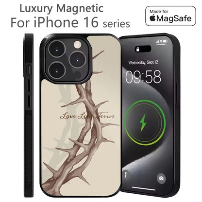 Bible Verse Jesus Christ Phone Case For iPhone 16,15,14,13,12,11,Plus,Pro,Max Mini Magsafe Magnetic Wireless Charging