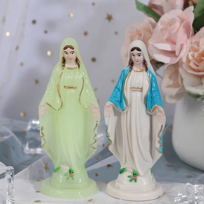 1PC Mary Statue Jesus Home Decoration Gift  Small Ornaments Catholic Mary Statue Madonna Handmade Virgin