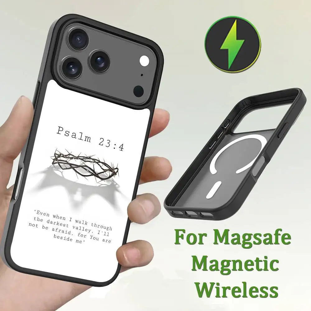 Verses Belief Jesus Bible Phone For iPhone 17,12,11,16,15,13,14,Pro,Max,Plus,Mini, For Magsafe,Magnetic Wireless Charging Case