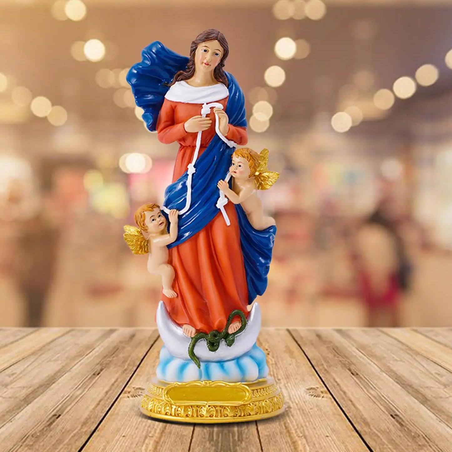Resin Figures Mother Statue Decor Christmas Collectible Angel Sculpture