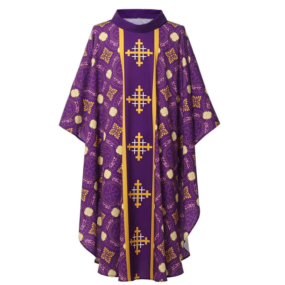 Men's Church Pastor Celebrant Chasuble Priest Vintage Robe Gown Cape Cassock Vestment