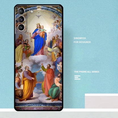 Virgin Mary of Hope Catholic Religious Art Case For Samsung Galaxy S25 Ultra S21 S22 S23 S24 Ultra S20 Plus S25 FE Phone Cover