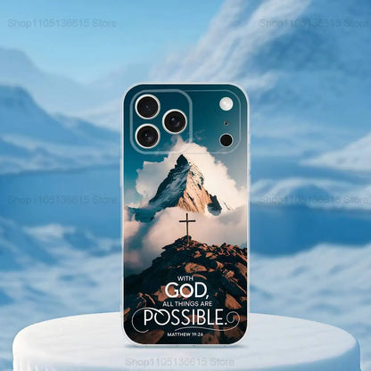 Verses Belief Jesus Bible Phone Case For iPhone 16,15,14,13,12,11,17 Pro,Max,Plus,X,XS,XR,SE,Mini Transparent Soft Cover