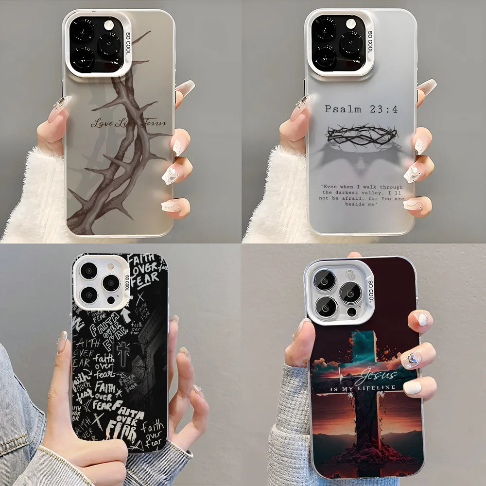 Bible Verse Jesus Christ Phone Case  Phone Case For iPhone 14 16 15 11 12 13 Pro Max Mini Plus Shockproof Cover