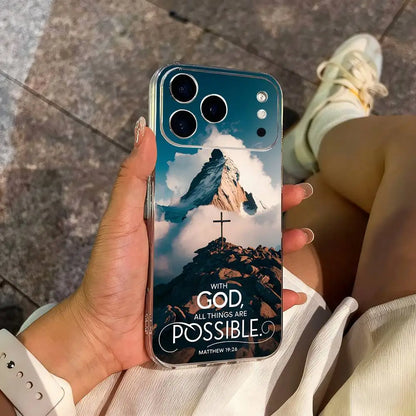 Verses Belief Jesus Bible For iPhone 16,13,12,11,17,14,15,Pro,Max,Plus,X,XS,XR,SE,Mini Transparent Soft silicone Case