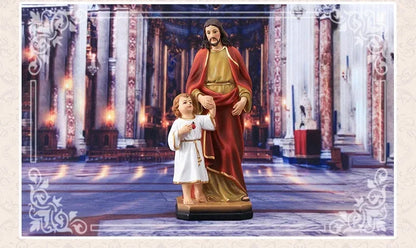 21cm Classical Figure Statue Joseph Jesus Figure Ornament Father's Day Decoration Gift Resin Crafts Figurines Collections Object