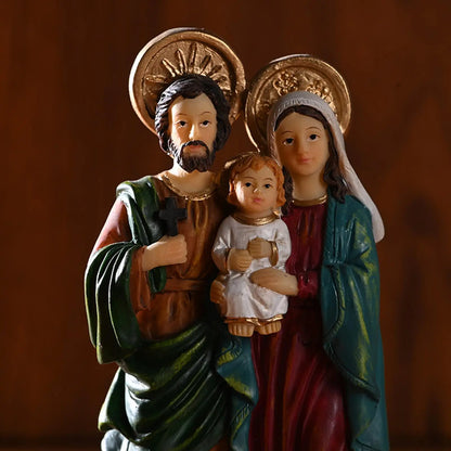 Holy Family Statues Figure Child Jesus Christ Figurine Home Decorative Sculptures Catholic Church Souvenirs Gifts