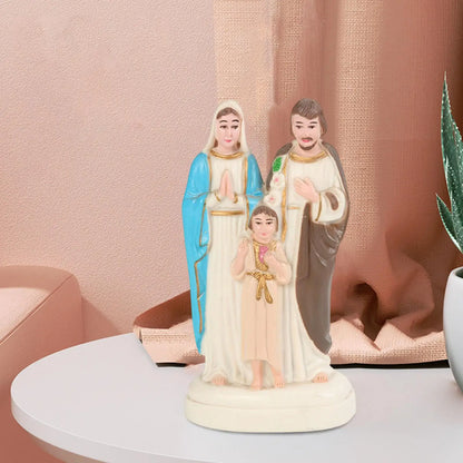 Holy Family Statue Religious Figurine Jesus Mary Joseph Catholic for Desktop