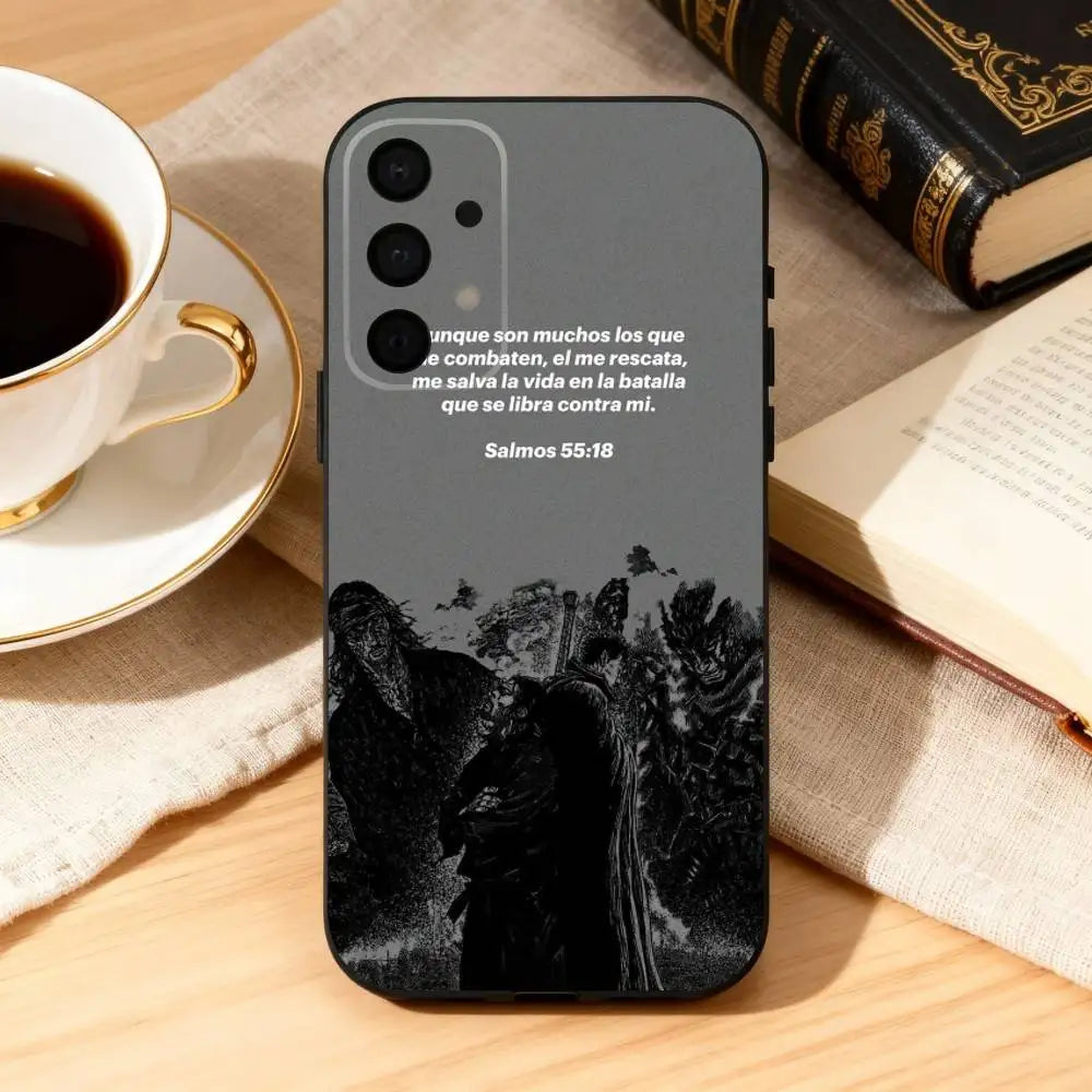 Jesus Bible Verse Spanish  Phone Case For Samsung Galaxy A73,A72,A71,A70,A53,A52,A51,Soft Silicone Black Cover