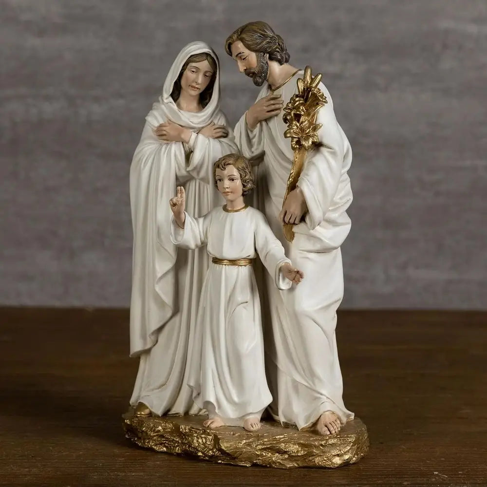 12 Handcrafted Holy Family Nativity, Jesus, Mary, Joseph, Purity & Grace, Home Decor Sculpture