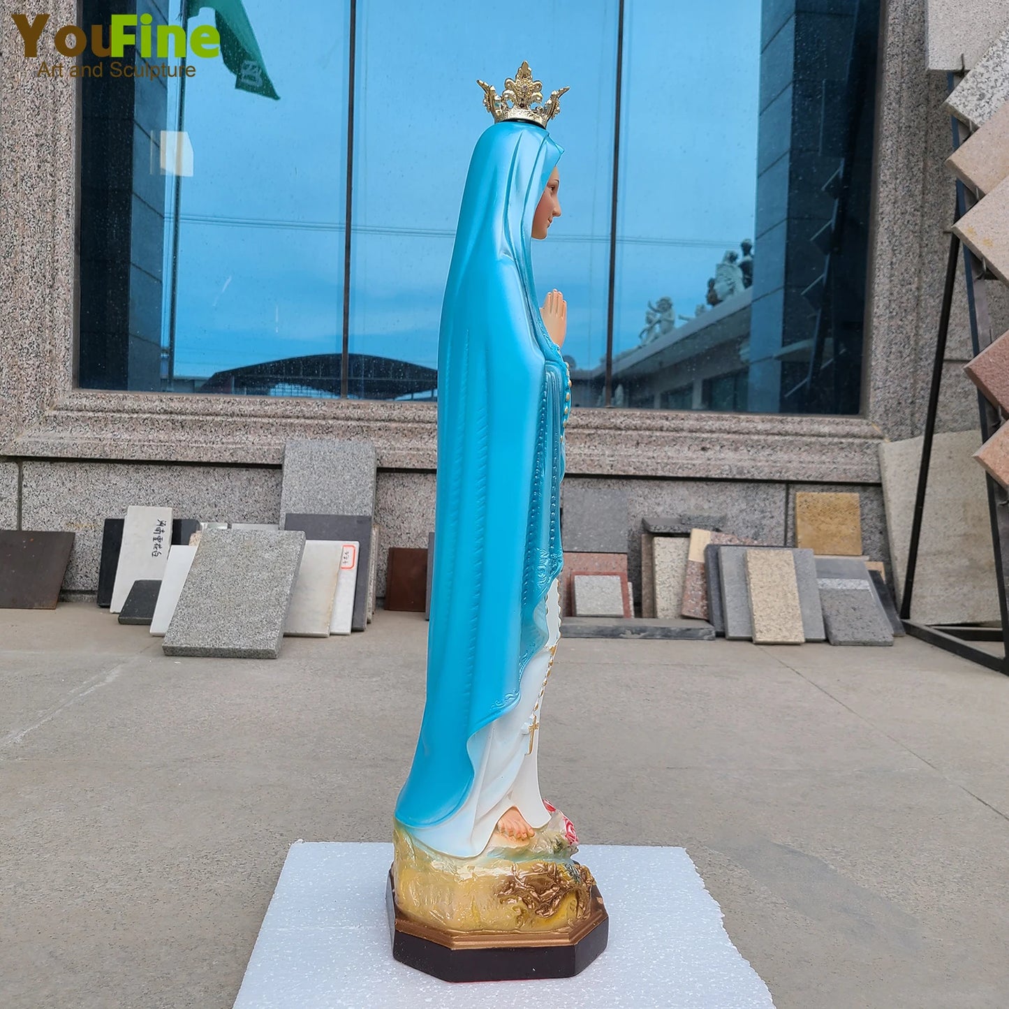 65cm Our Lady Of N.D.Lourdes Resin Statue Catholic Religious Statues Of Mary Our Lady Lourdes Resin Sculpture For Home Decor