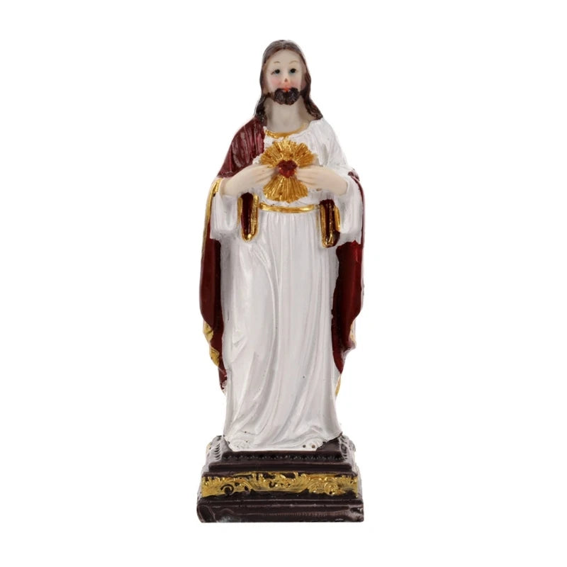 Sacred Mother Holy Father Sculpture Resins Figurine Christian Statue Collectible Ornament Catholic Religious Gift 87HA