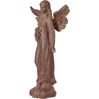 Large Tall English Tudor Angel Garden Statue Sculpture Catholic Religious Holy Decor Outdoor Garden Front Porch