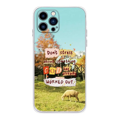 Bible Jesus Christian Verse Phone Case For iPhone 17,16,15,14,13,12,11, Plus,Pro,Max,XR,XS,Plus,E,Mini Transparent Soft Cover