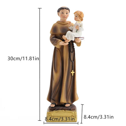 1PC Saint Antonio Statue Icon Catholic Saint Family Prayer Ornaments Jesus Christ Home Decoration Resin Crafts